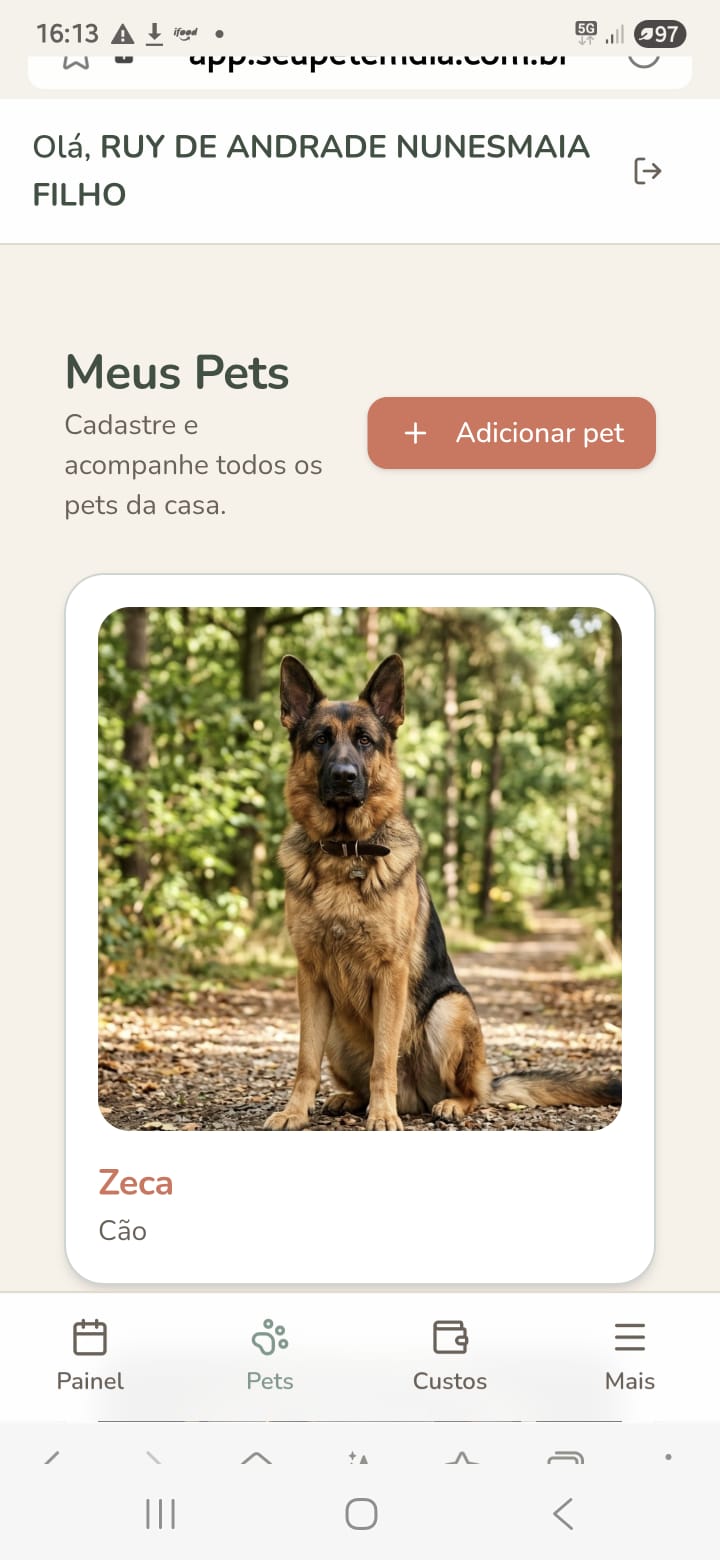 Lista de pets da casa